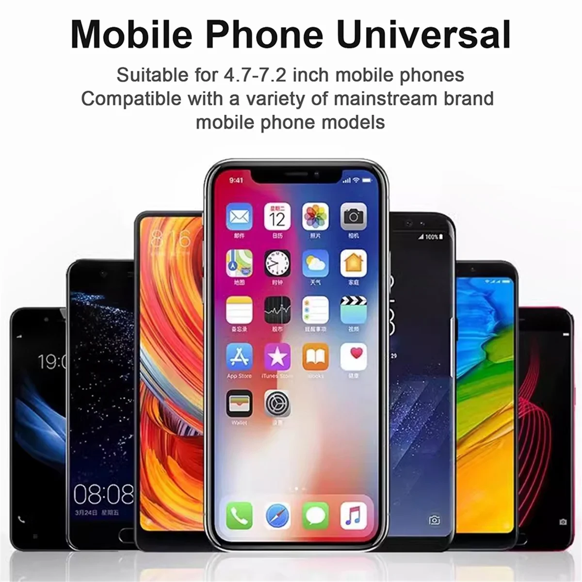 ABJZ حامل هاتف مغناطيسي عالمي للهاتف المحمول المغناطيسي في السيارة للحمام والثلاجة والمطبخ