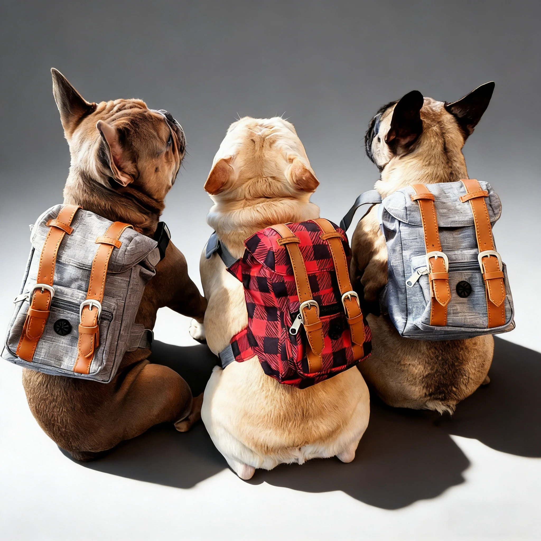 

Trendy Dog Backpack Self-Backed Outdoor Snack Poop Bag Storage Pet Supplies Casual Simple Style Daily Use Neck Size Adjustable