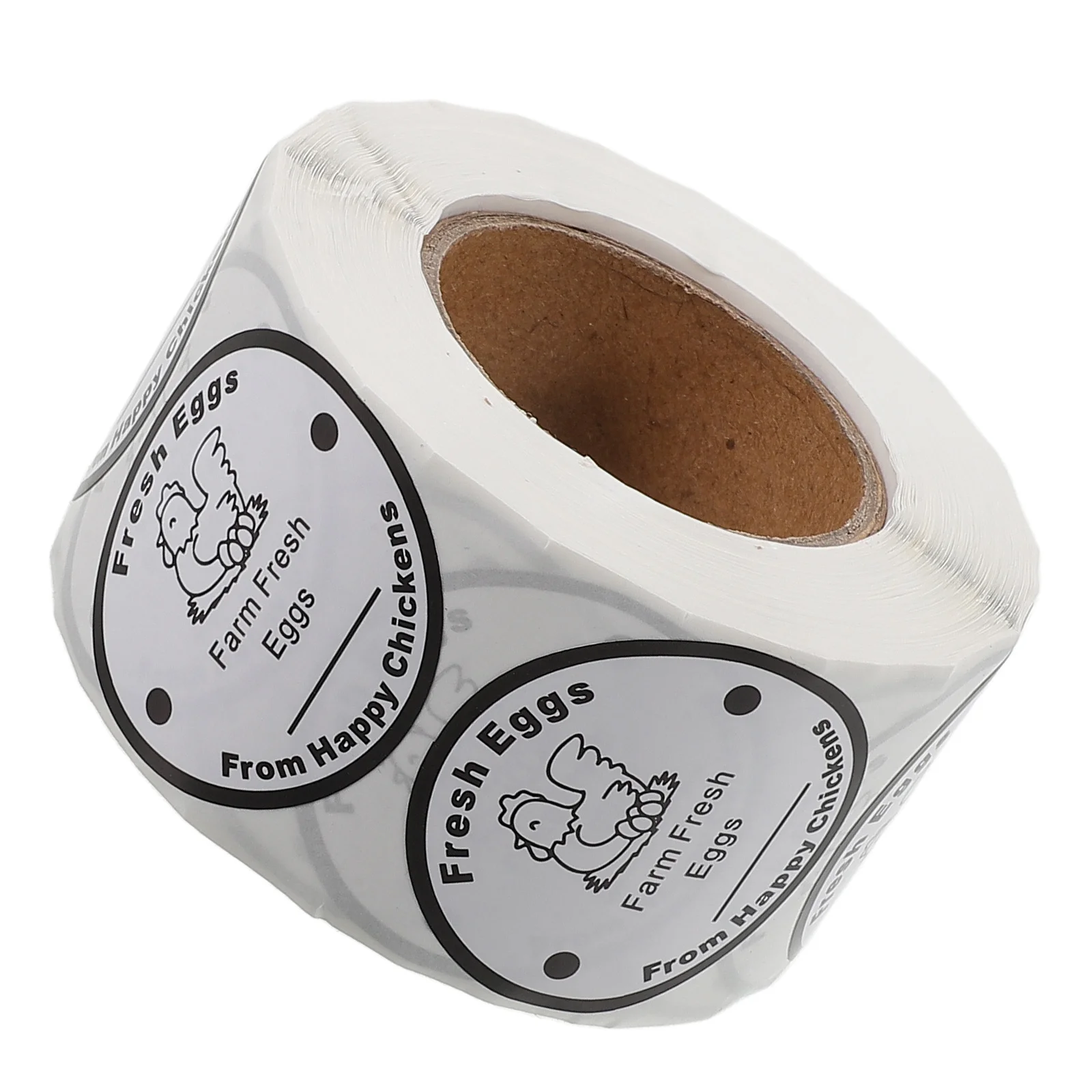 

3.81 Mm Round Egg Carton Labels Fresh Eggs Stickers for Farmer Market Packaging Farm Produce Labeling Solution