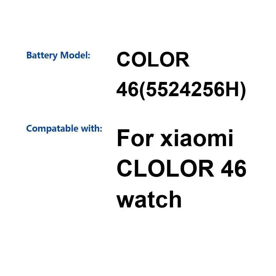

420Mah For Xiaomi Clolor 46 Watch Color 5524256H High Performance Battery