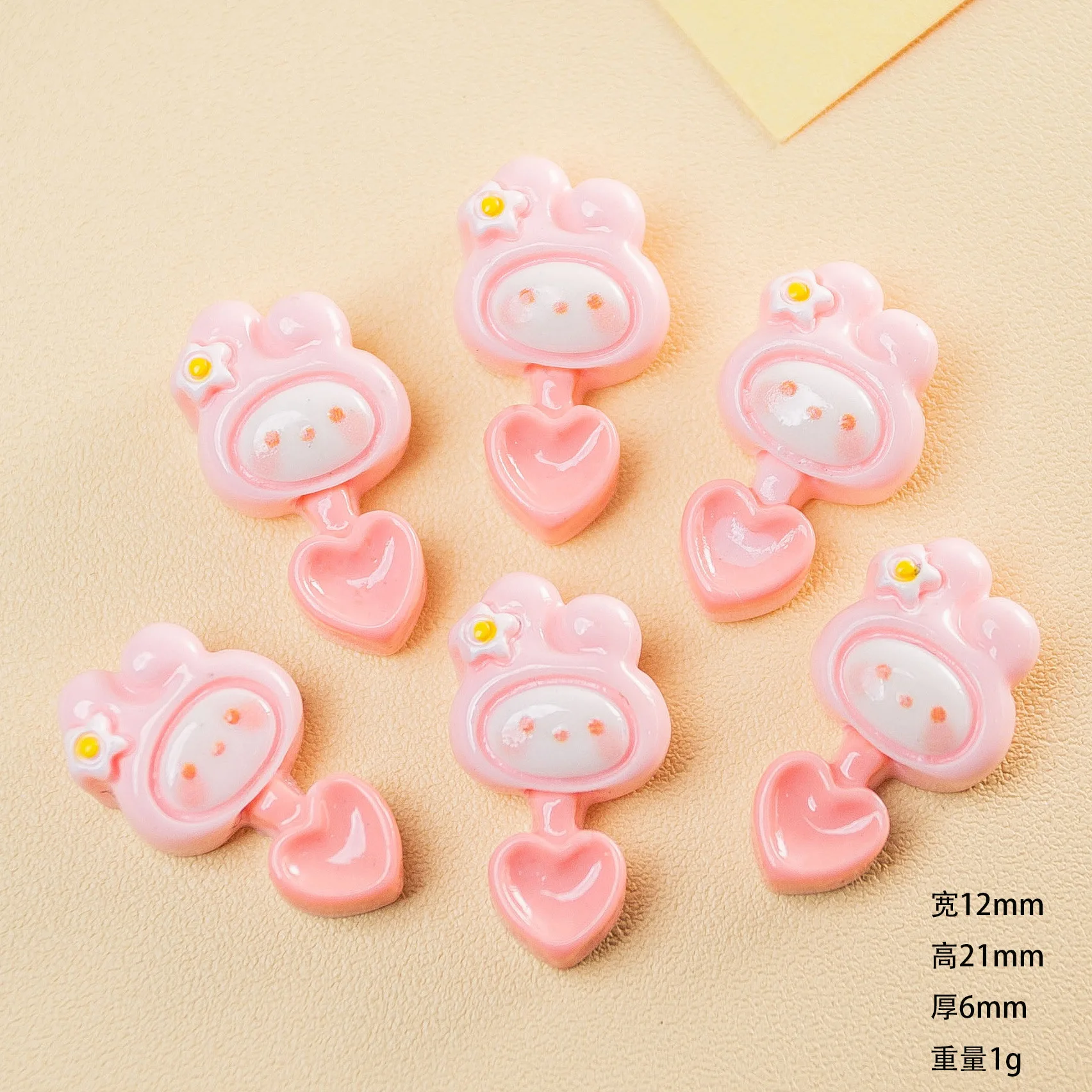 5pcs sanrio resin flatback cabochons for jewelry making diy scrapbooking embellishments Resin Slime Charms crafts supplies