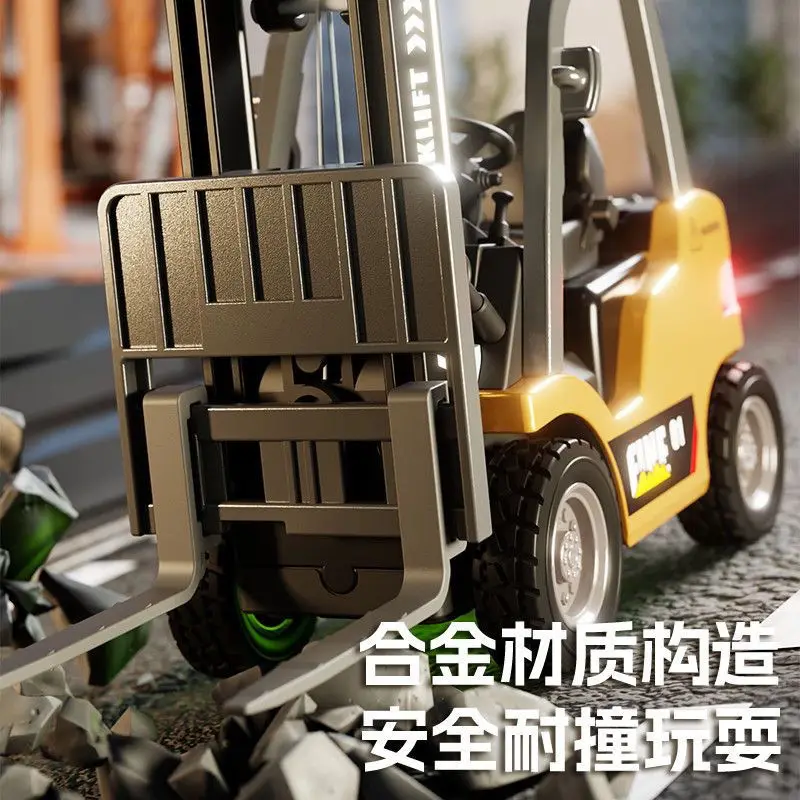 1/64 RC Legering Heftruck Techniek Voertuigen Model Collectie Mini Afstandsbediening Simulatie Vrachtwagens Auto Speelgoed Voor Jongen Volwassenen Gift