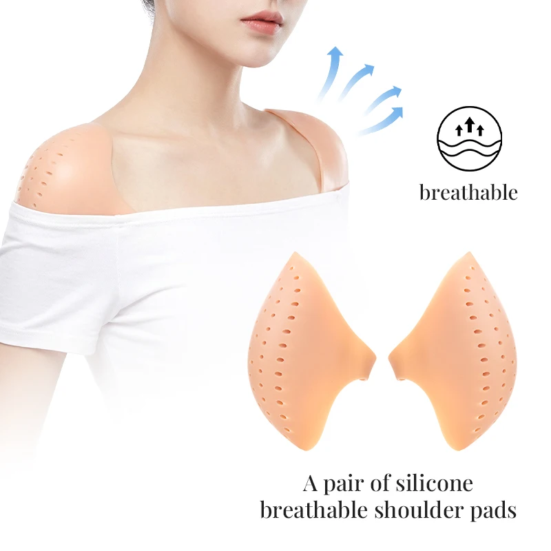 

Silicone Shoulder Pad A Pair Women Breathable Mesh Silicone Invisible Shoulder Lift Reusable Fashion Accessory Shoulder Pad