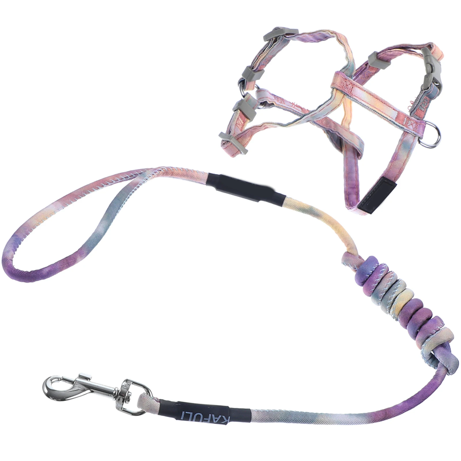 

Algae Yellow Chest Strap Puppy Harness Set Lightweight Adjustable Nylon Dog Outdoor Leash Growing Puppies Comfortable walking