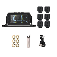 Professional Car RV Truck TPMS 6 Wheels Sensor Solar Tire Pressure Monitoring System 0-8Bar Car External TPMS Sensor