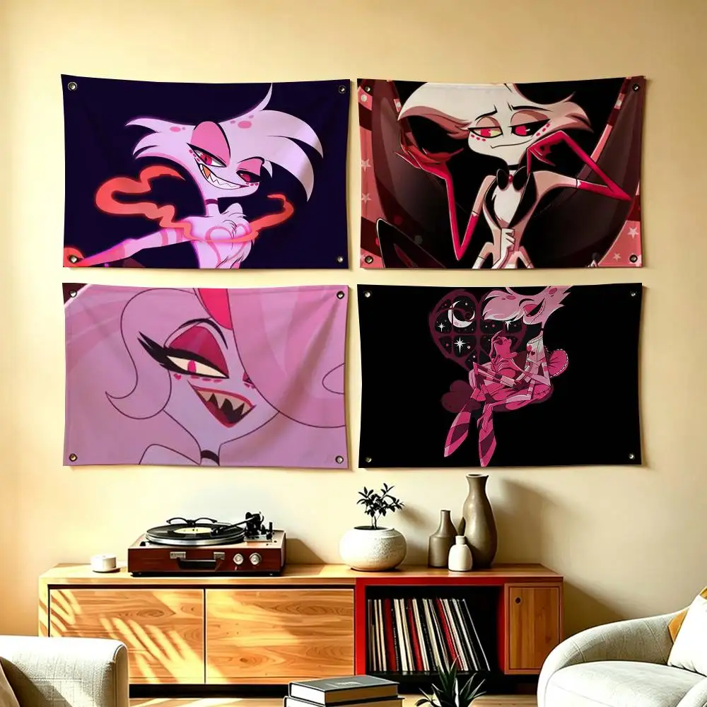 Angel Dust H-Hazbins H-Hotel Flags for Bedrooms Home Decor Items Outdoor Decors Garage Decoration Flaga