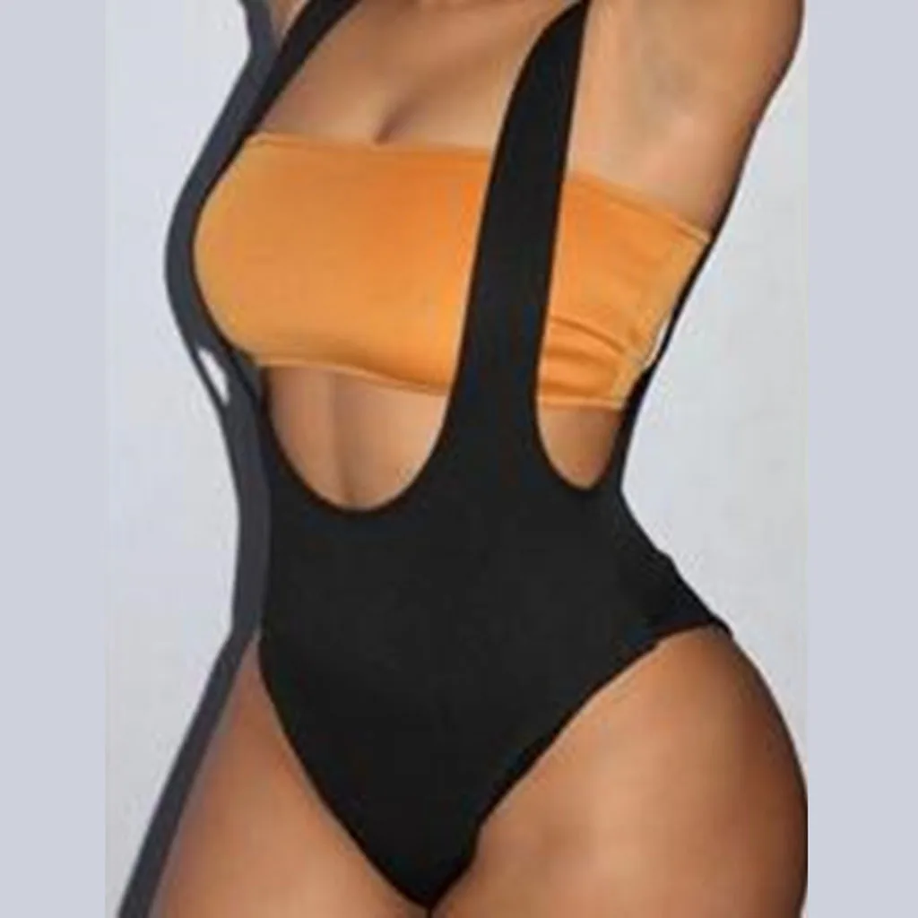 2025Beach vacation one-piece wrap, big V-neck, backless thong, a woman's sexy bathing suit exercise women's wear