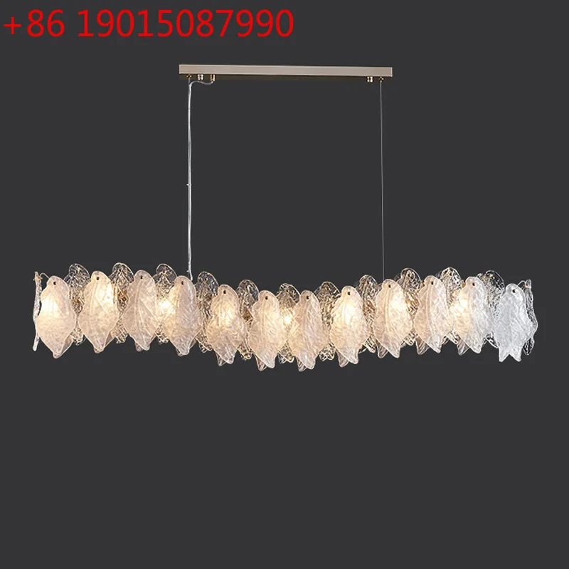 

Французская простая стеклянная люстра для столовой, слово-бар, свет для гостиной, спальни