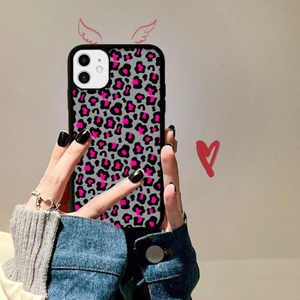 Leopard Print Phone Case Magesafe Magnetic Wireless Charge Case For Samsung S10 20 30 22 23 24 Plus Lite