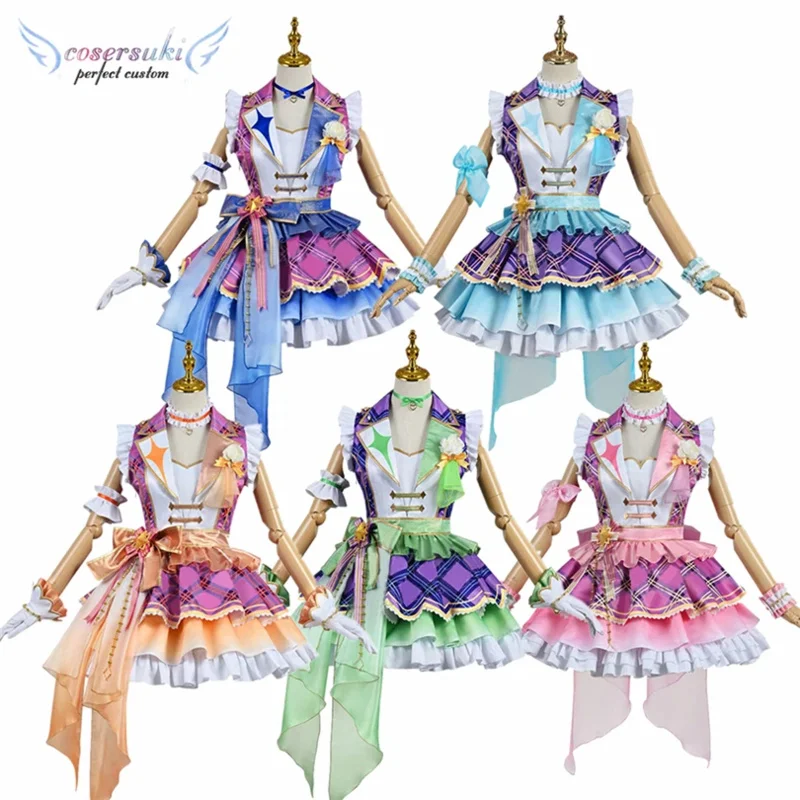 LoveLive SuperStar Liella fresh live Shibuya Kanon Arashi Chisato Heanna Sumire Hazuki Ren Tang Keke Dress Cosplay Costume