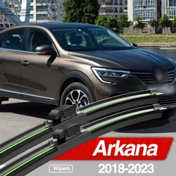 For Renault Arkana 2018-2023 Front Windshield Wiper Blades 2pcs Windscreen Window Accessories 2019 2020 2021 2022
