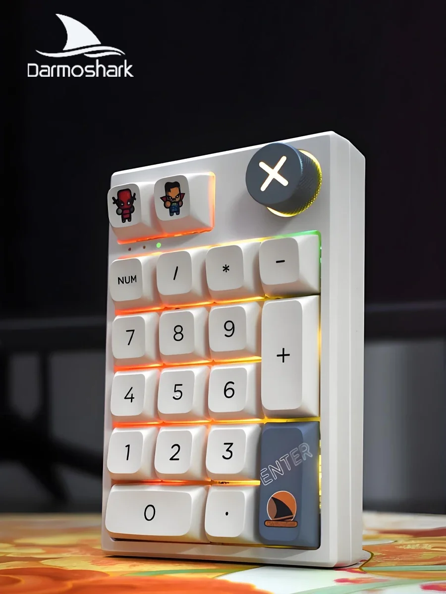 

Darmoshark K3PRO Numeric Gaming Mechanical Keyboard Bluetooth Wired Wireless 19 Key All Hot-Swap RGB Keypad For Computer Laptop