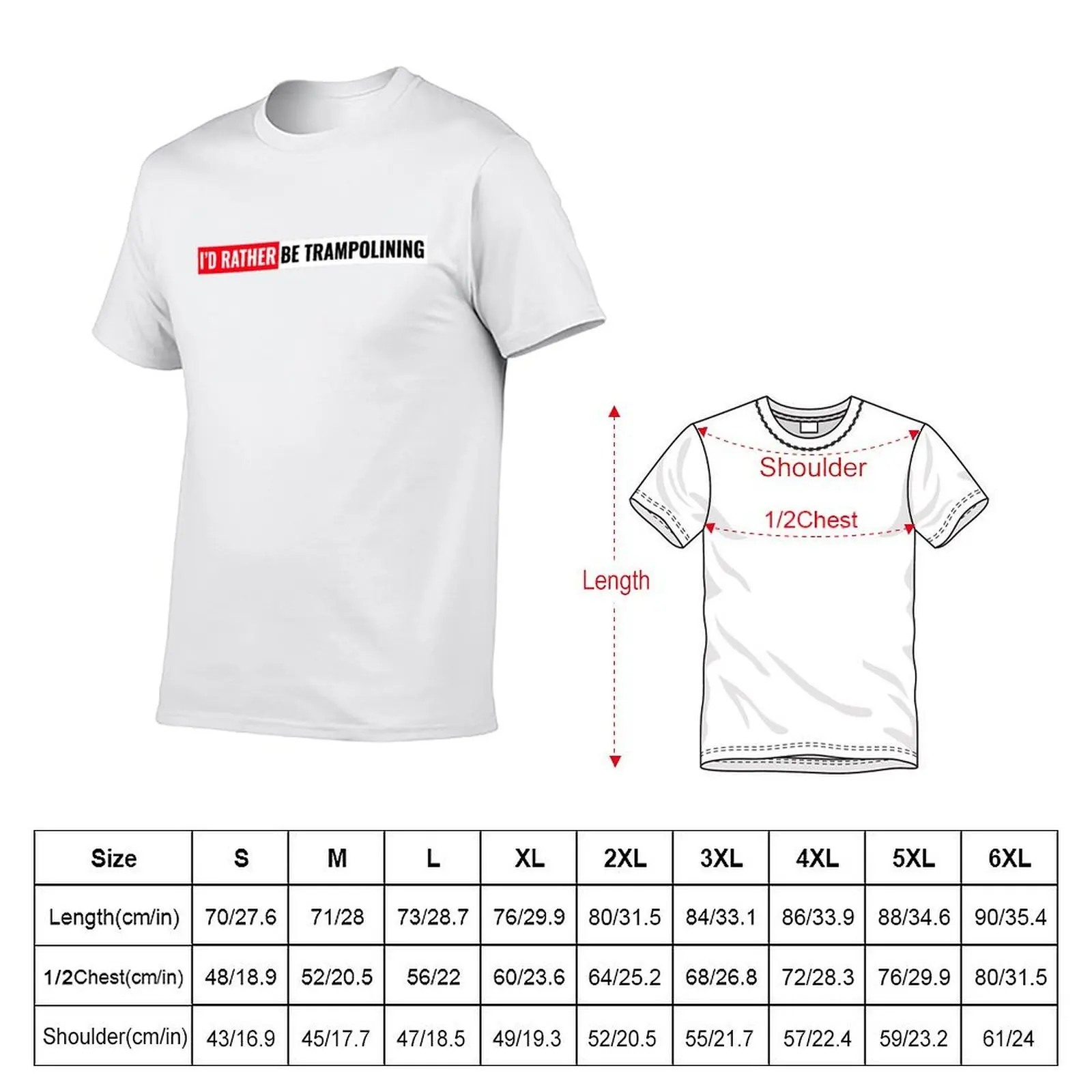 Preferisci essere trampolining T-shirt maglietta in cotone T-shirt in cotone nero 100% tinta unita per t-shirt da uomo