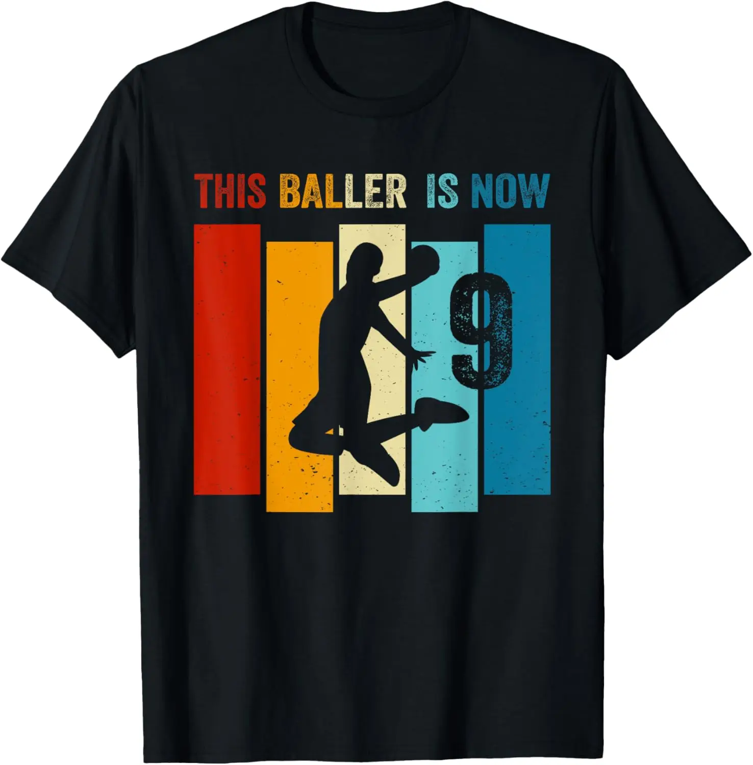 This Basketball Baller Is Now 9 Years Birthday Party boy T-Shirt