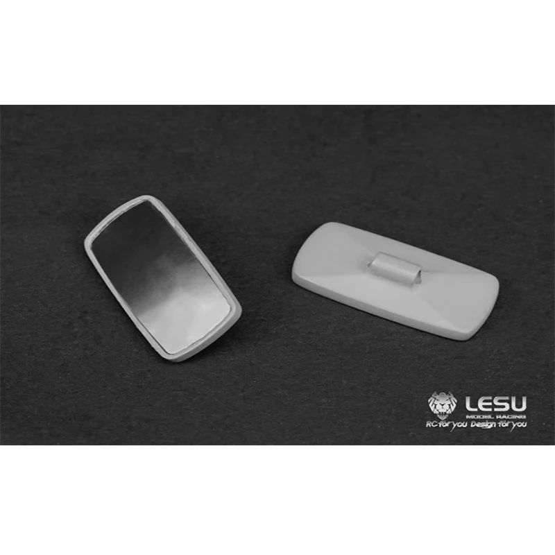 1Pair Metal Rearview Mirror Lens For LESU 1/15 Hydraulic Loader RC Truck DIY Model Remote Control Car Th05797-Smt3