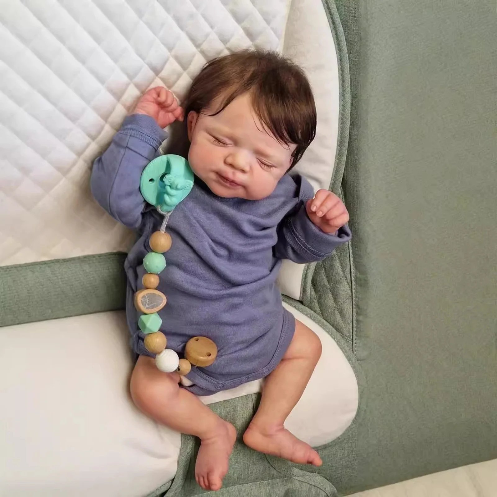 Risbecko 19 pouces déjà peint fini Reborn bébé poupée-fait à la main Reborn Preemie bébé nouveau-né enfants jouet cadeau fille poupées