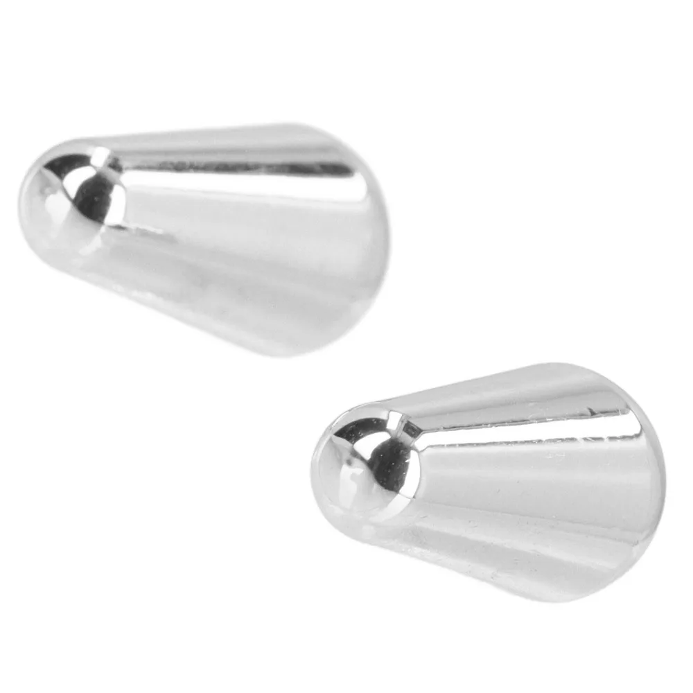 2pcs 3 Way/5 Way Switch Guitar Pickup Switch Caps​ ​Silver/​Gold/Black Brass Shell ​Toggle Switch Knob Tip​ PP Plastic Core