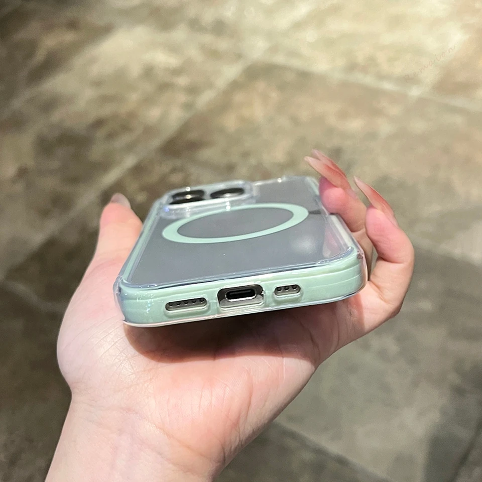 Clear Magnetic Silicone Phone Case For iPhone 15 14 13 12 11 16 Pro Max 16Pro 14 15 16 Plus Magsafe Protector Shockproof Cover - Image 6