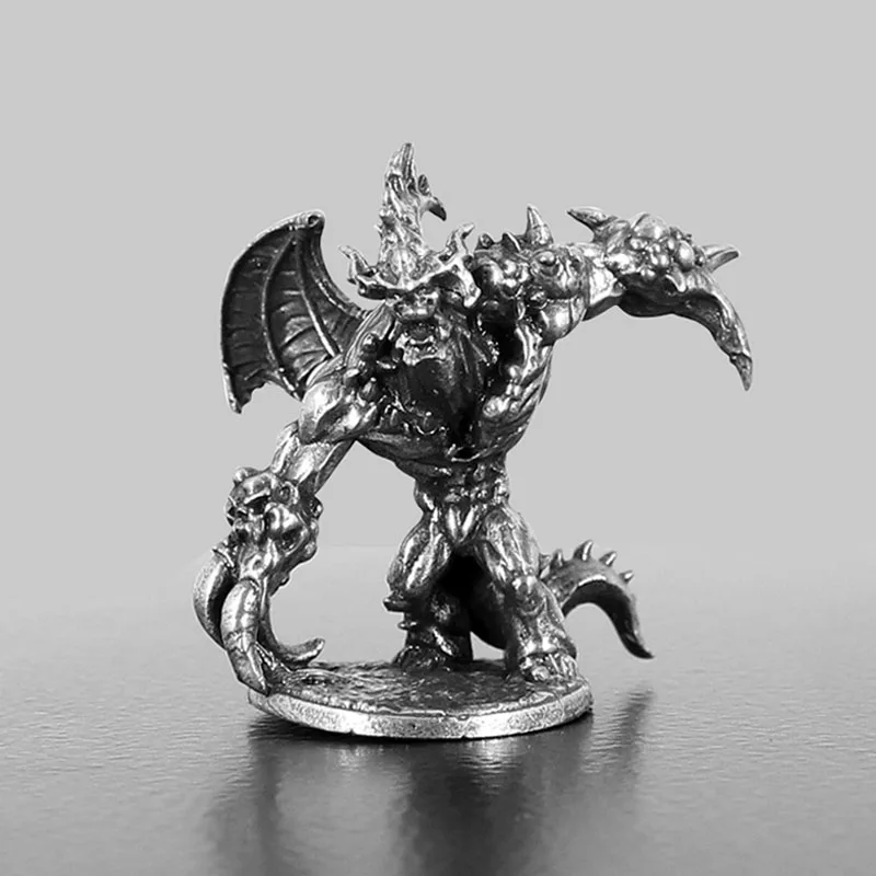 Demon Dragon figurki żołnierz metalowa gra planszowa kawałek miniaturowa ozdoba akcesoria pulpit wnętrze samochodu statyczny model stanu