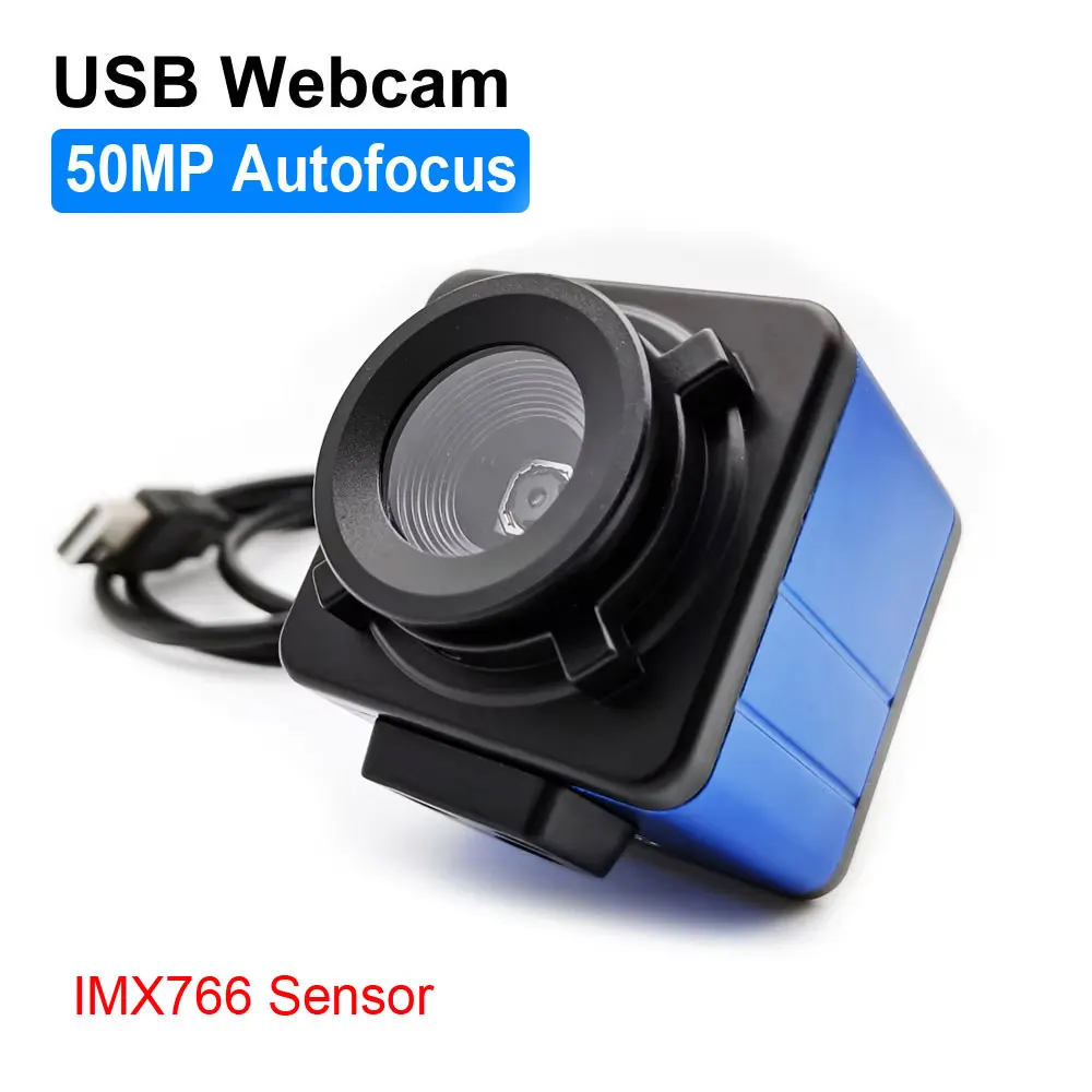 

50MP Autofocus USB Webcam HD IMX766 Sensor Mini Usb Box PC Video Camera UVC Plug and Play For Meeting Document Scanning OBS