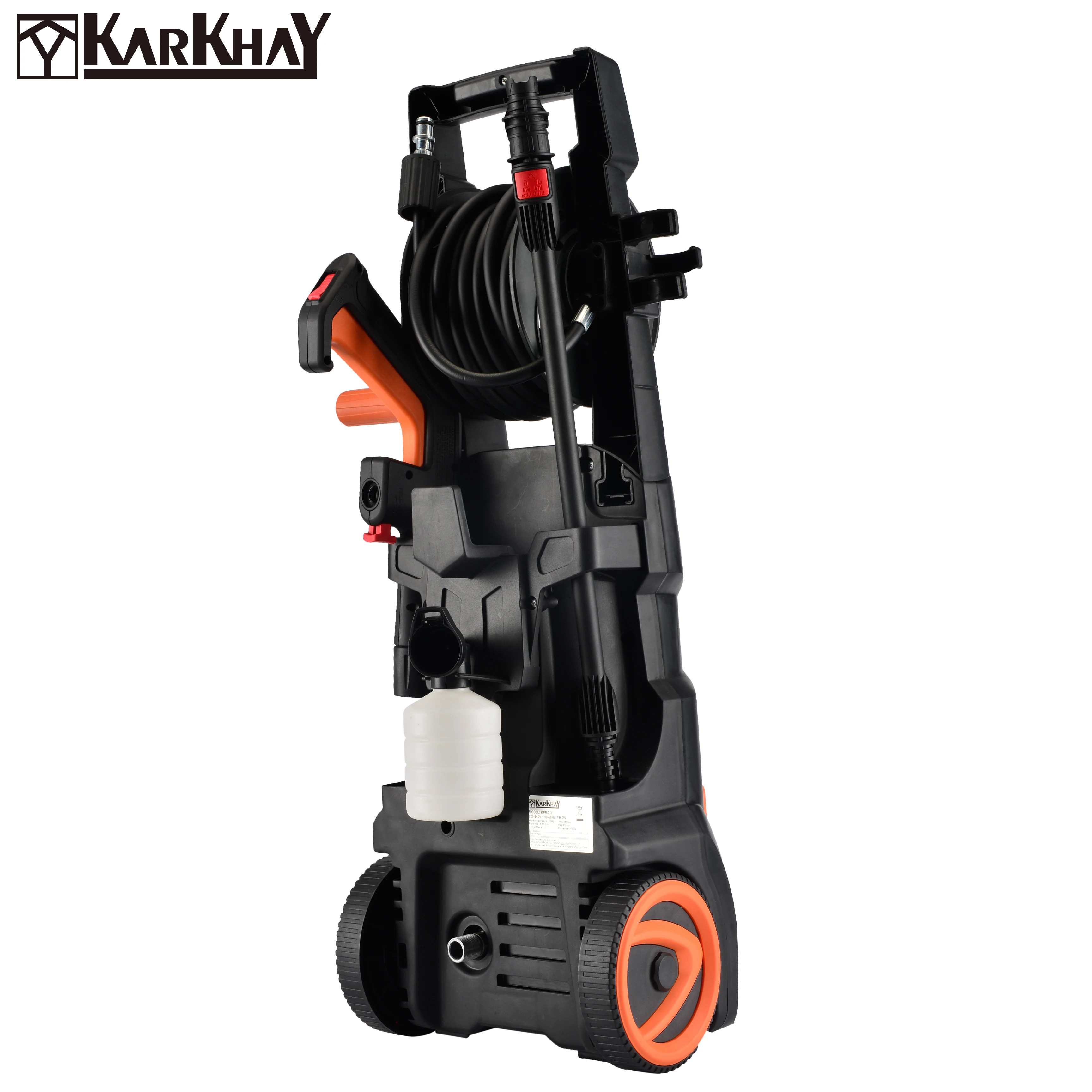 KARKHAY High Pressure Cleaner, Mangueira Reel, Car Wash, Ferramentas Elétricas De Jardim, Alta Pressão, Venda Quente, 1400W, 80Bar