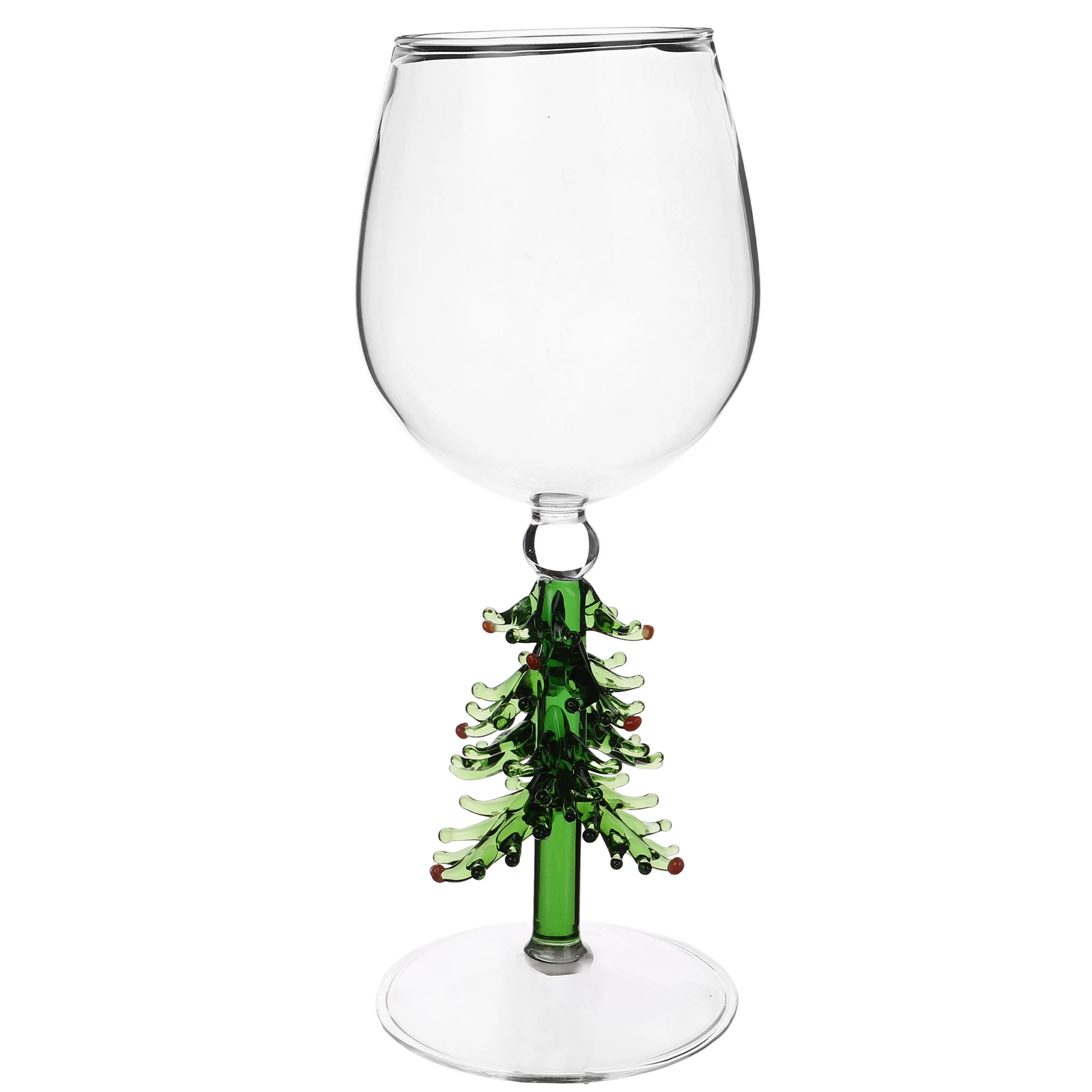 

Christmas Tree Goblet Style Fancy Stemmed Glasses Holder Stemware Cup Chriatmas
