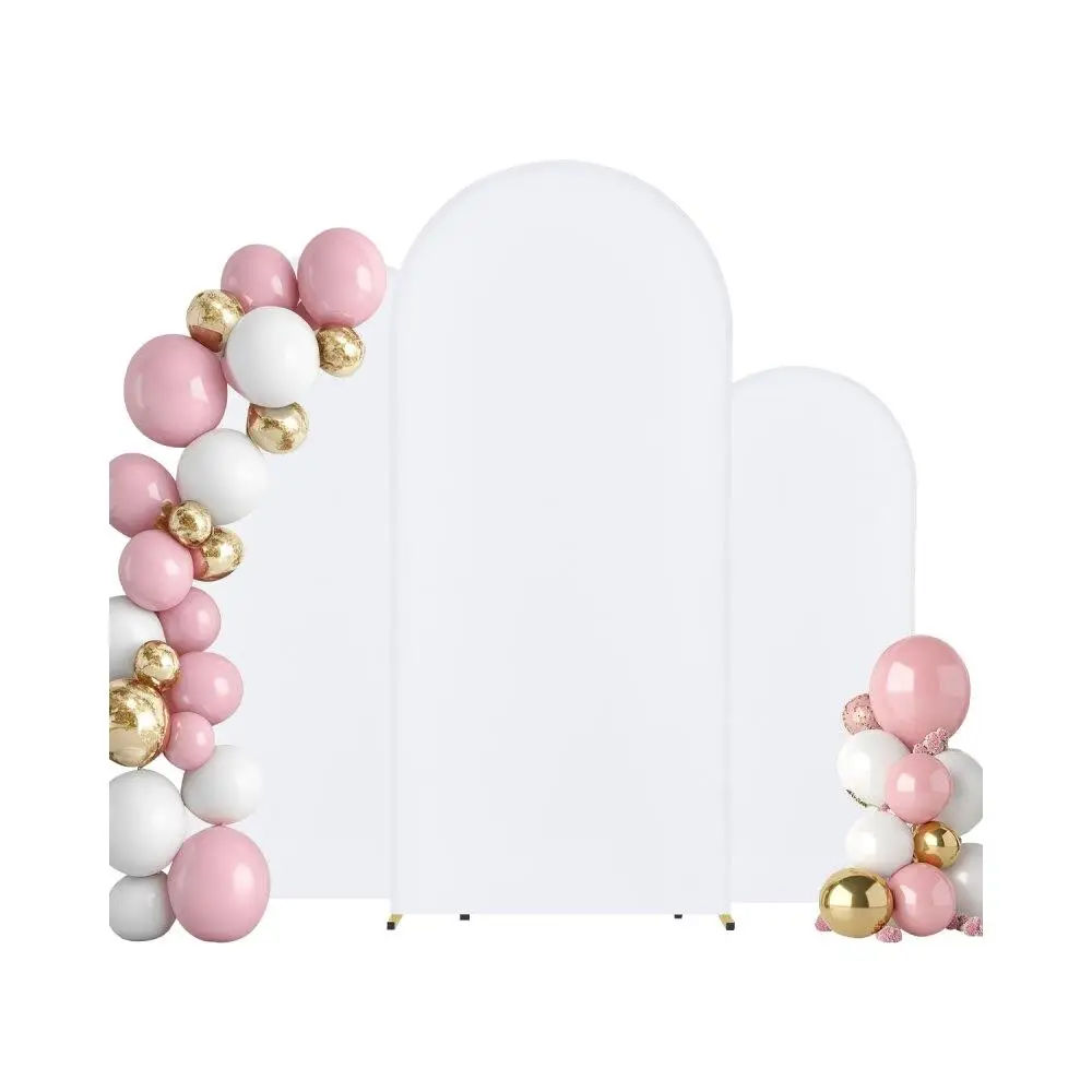 

Metal Arch Backdrop Stand Set of 3 with Premium Gauze for wedding Party Decoration