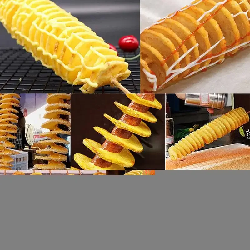 Spiral Cutter Potato Cutter Potato Slicer Spiral Cutter Twisted Vegetable Manual Slicer for Potatoes and Vegetables Kitchen