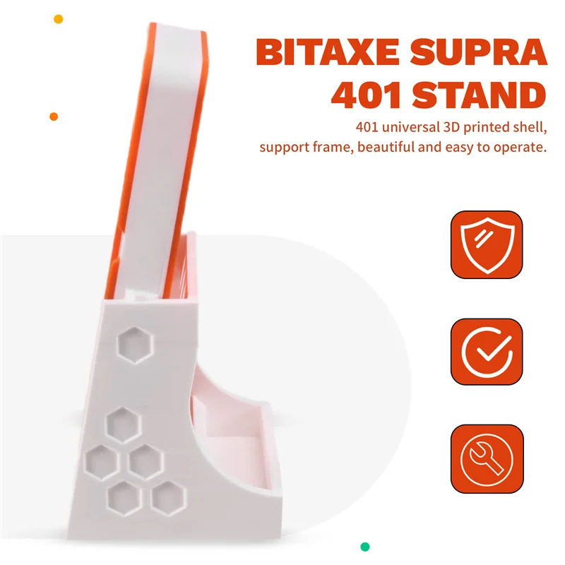 

Practical-3D Printer Stand For Bitaxe Gamma 601 Bitaxe Supra 401 Miner Bracket For Bitaxe Gamma 601 Stand Orange+White