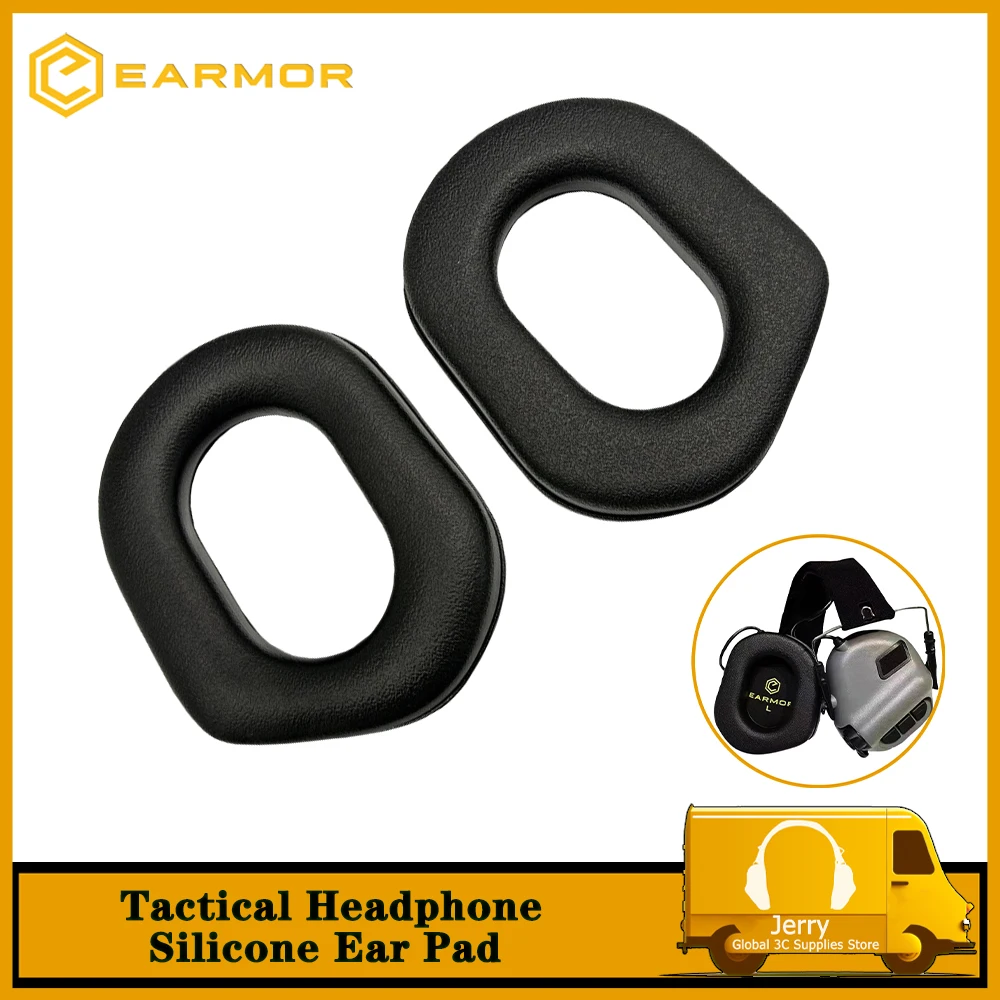 EARMOR-Coussinets d'oreille en silicone S03, compatible avec les séries M31, M32, M31H, M32H, communication, suppression du bruit, jeu, randonnée, sport, tactique, oco