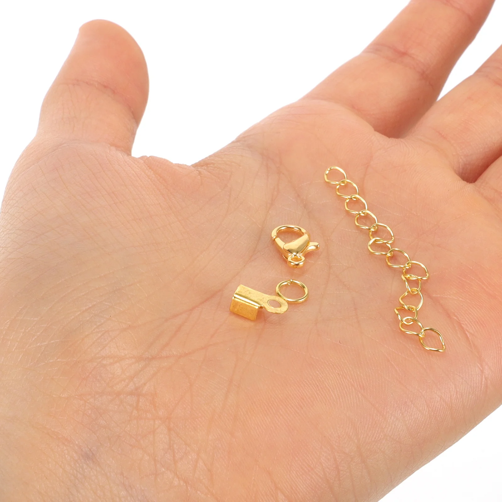 1 Set Jewelry Clasps Kit Iron Material Rustproof Durable Lobster Buckle For Diy Bracelet Necklace Craft Making Jump Rings Crimp