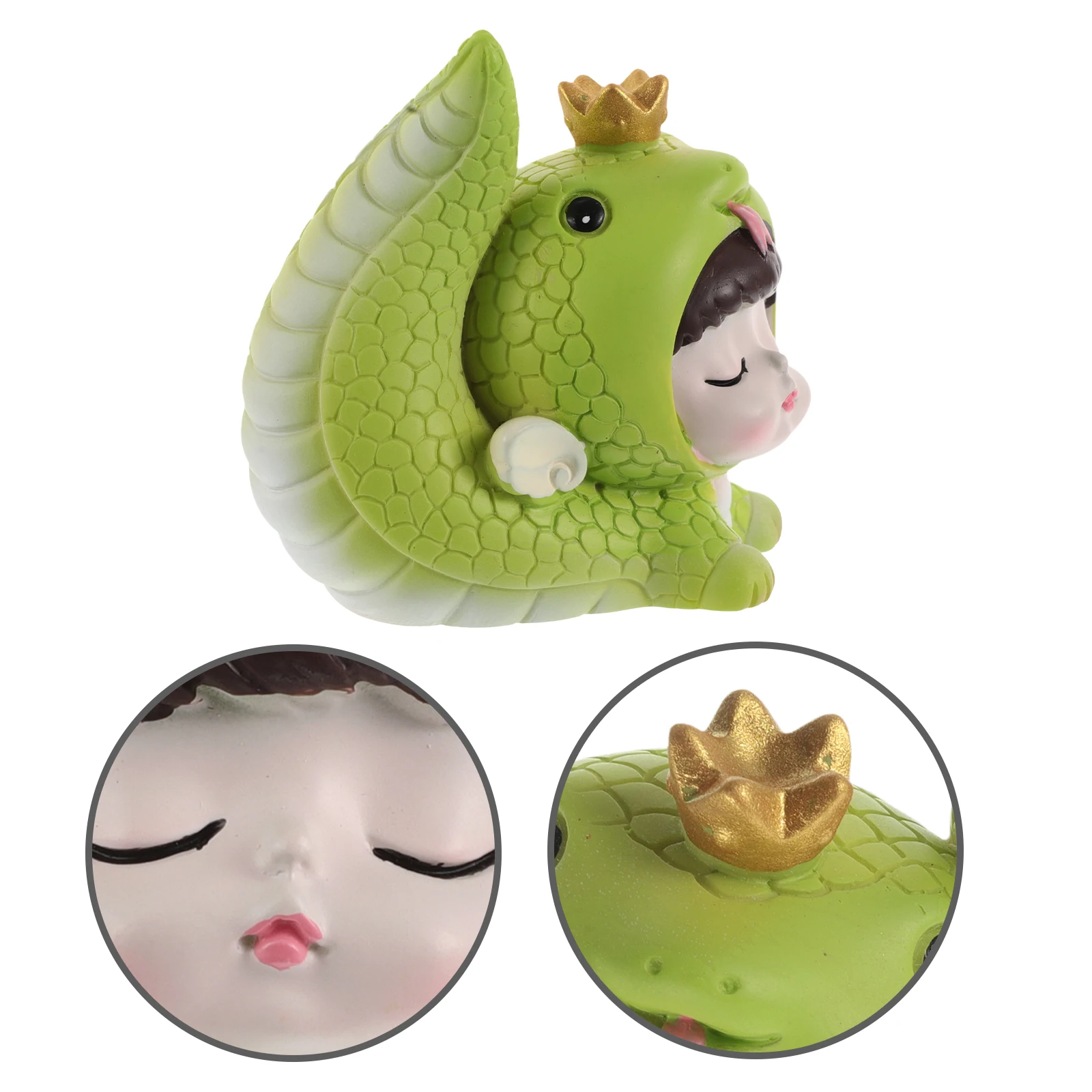 

Baby Resin Chinese New Year Decoration Year Of The Snake Ornament Lunar Bonsai Decor Small Animal Mascot Statue Mini Snake Shelf