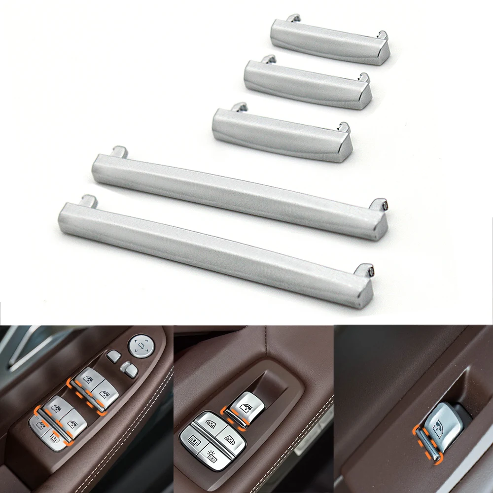

Car Left Right Door Window Lift Switch Button Cover Chrome Strip Trim For BMW 7 Series G11 G12 2015-2022 X5 F15 2014-2018