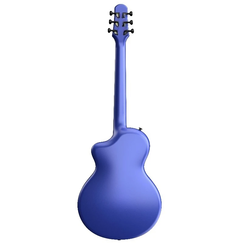 Easy Learn 38 Inch Small Body 6-String Acoustic Guitar Matte Finish for Beginners Kids Teens Travel Camping Klein Blue Carbon