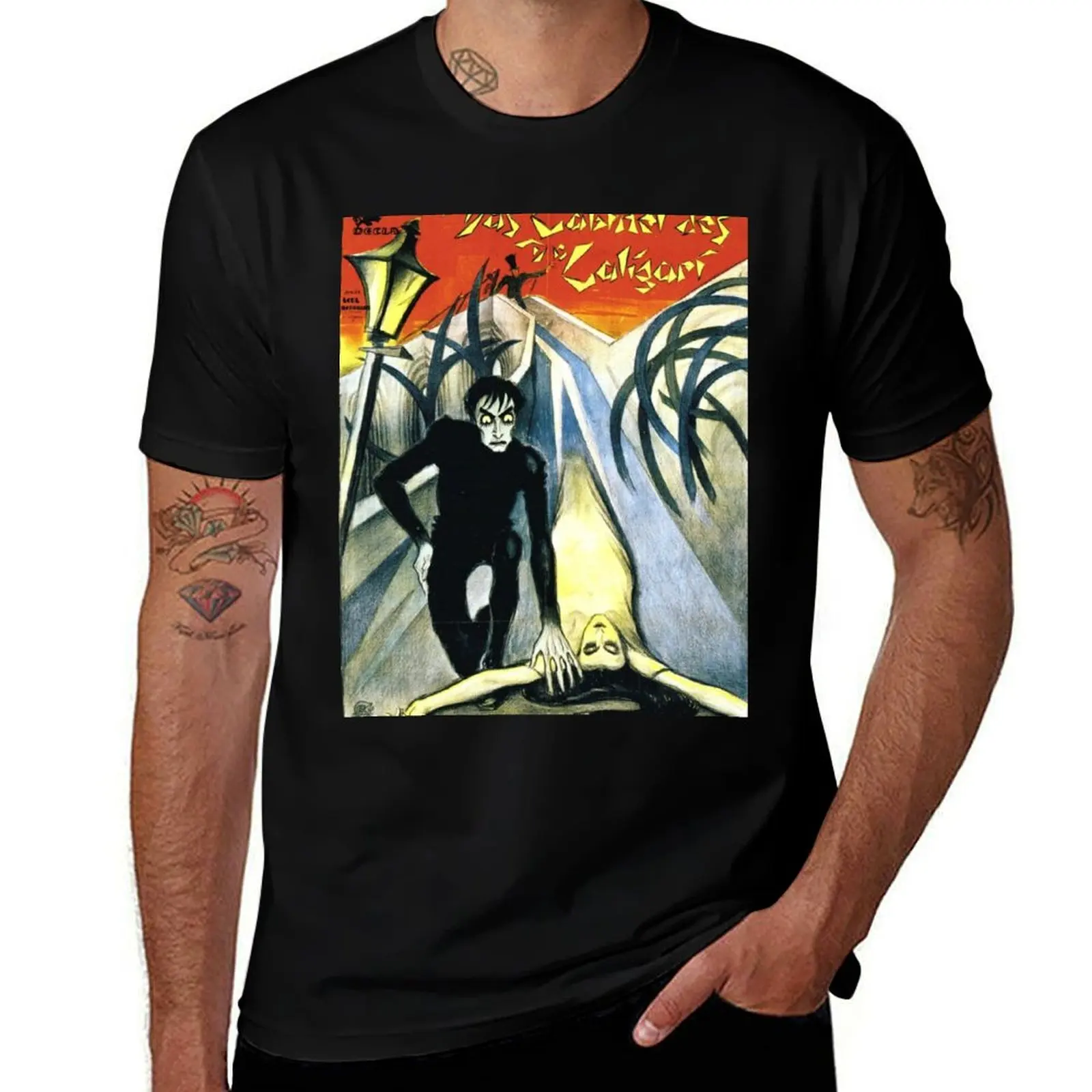 The Cabinet of Dr Caligari movie poster T-Shirt anime figures sublime quick-drying anime outfits for men