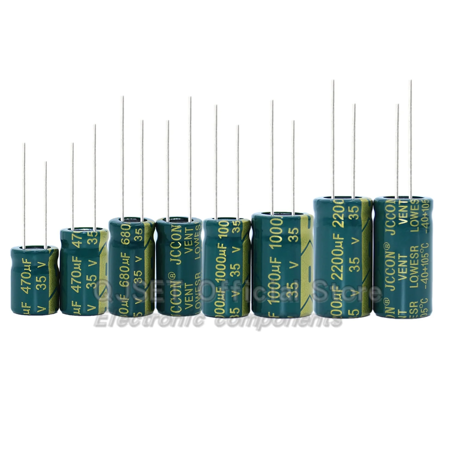 2-50pcs JCCON 커패시터 35V 47/100/220/330/470/680/1500/2200/3300/4700/10000 미크로포맷 35v 1000uf 인버터 전원 공급 장치 오디오 커패시터