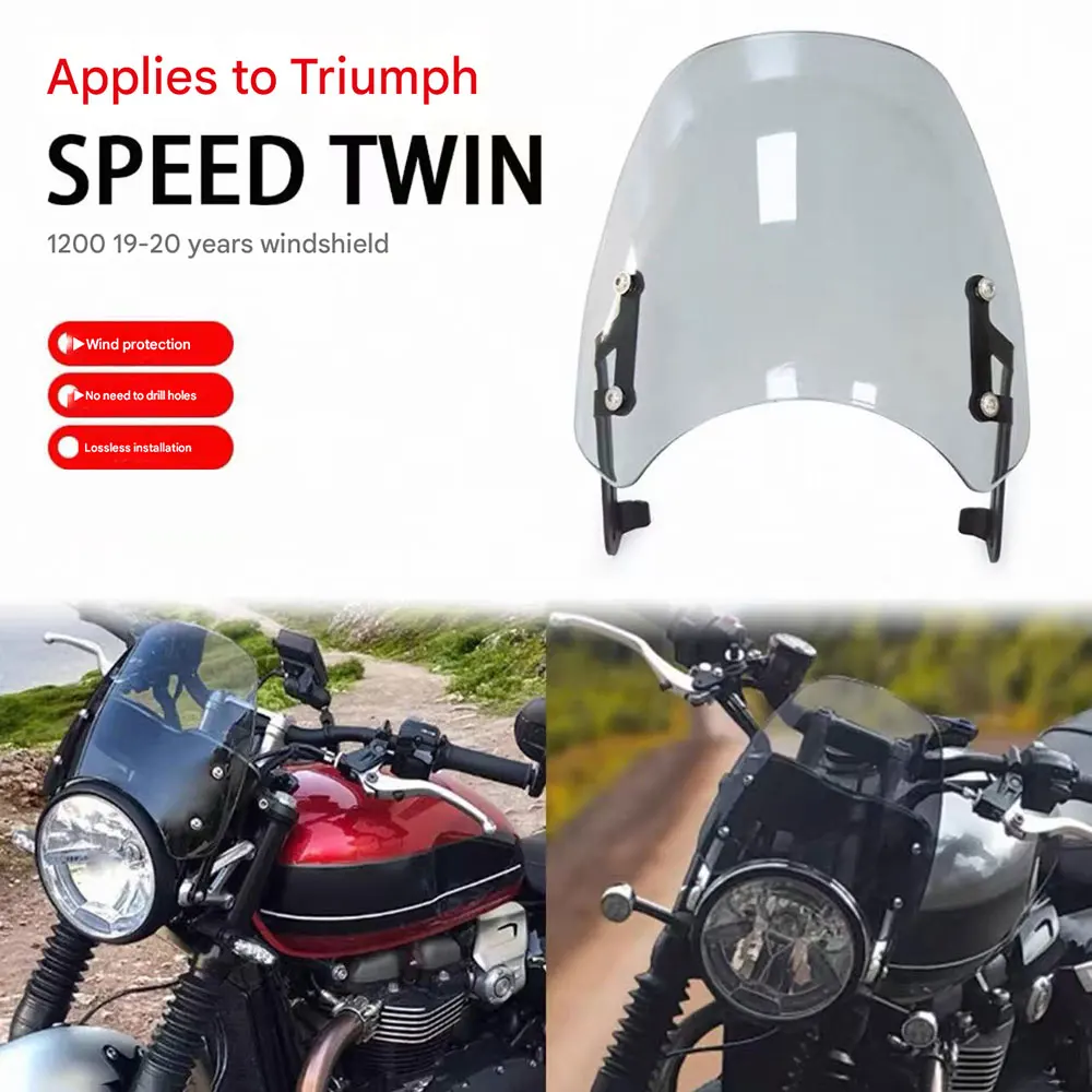 

For 2019-2020 Models Triumph Speed Twin 1200 Motorcycle Windshield Deflector Original model air windshield Accessories