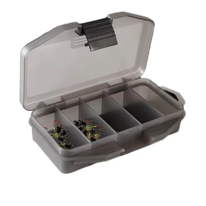 Fishing Tackle Tray Box Multiple Dividers Fishing Tool Box Compact Fishing Box For Storing Freshwater Gear