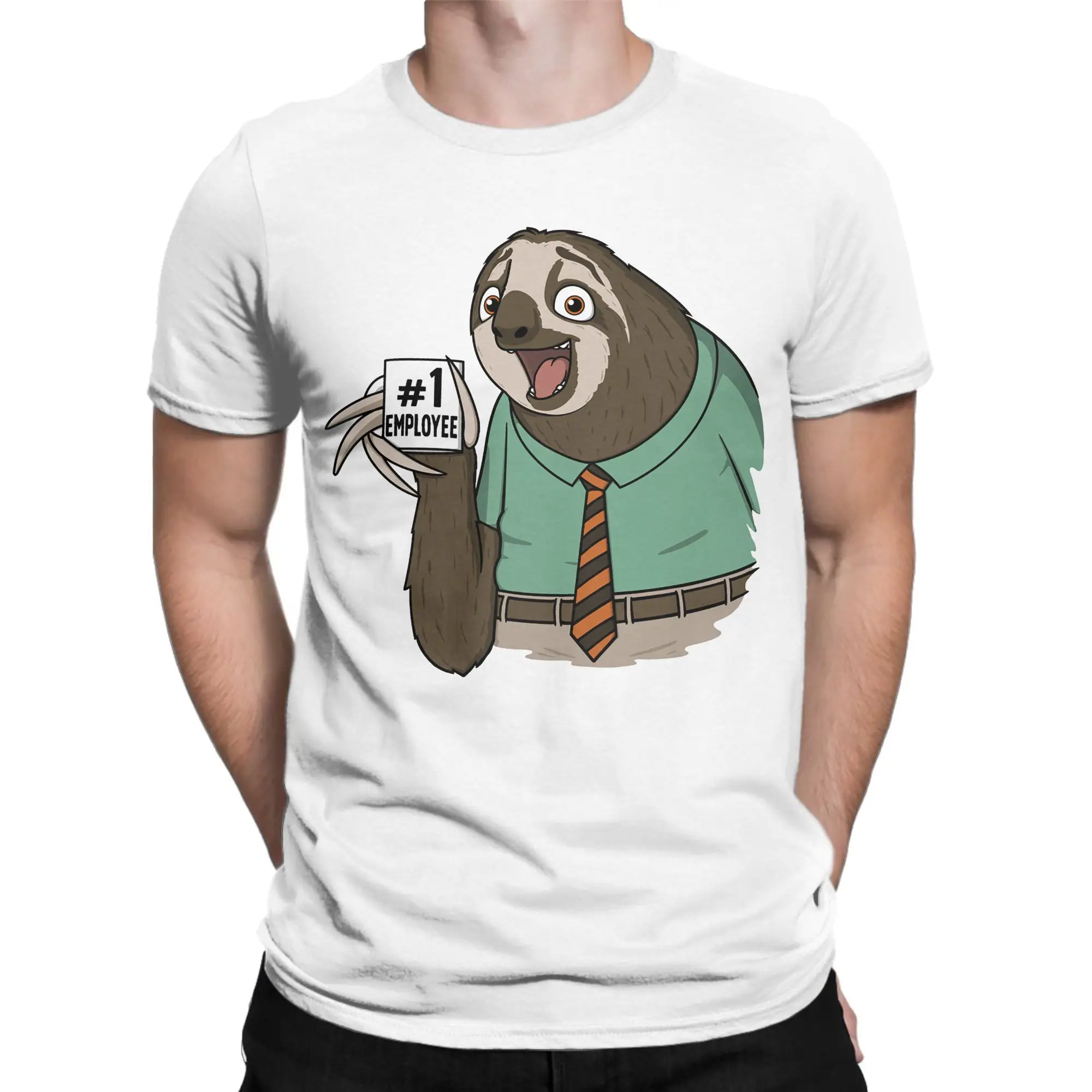 

Men Women T-Shirts Zootopia Sloth Cool Cotton Tee Shirt Short Sleeve T Shirt O Neck Tops Printed