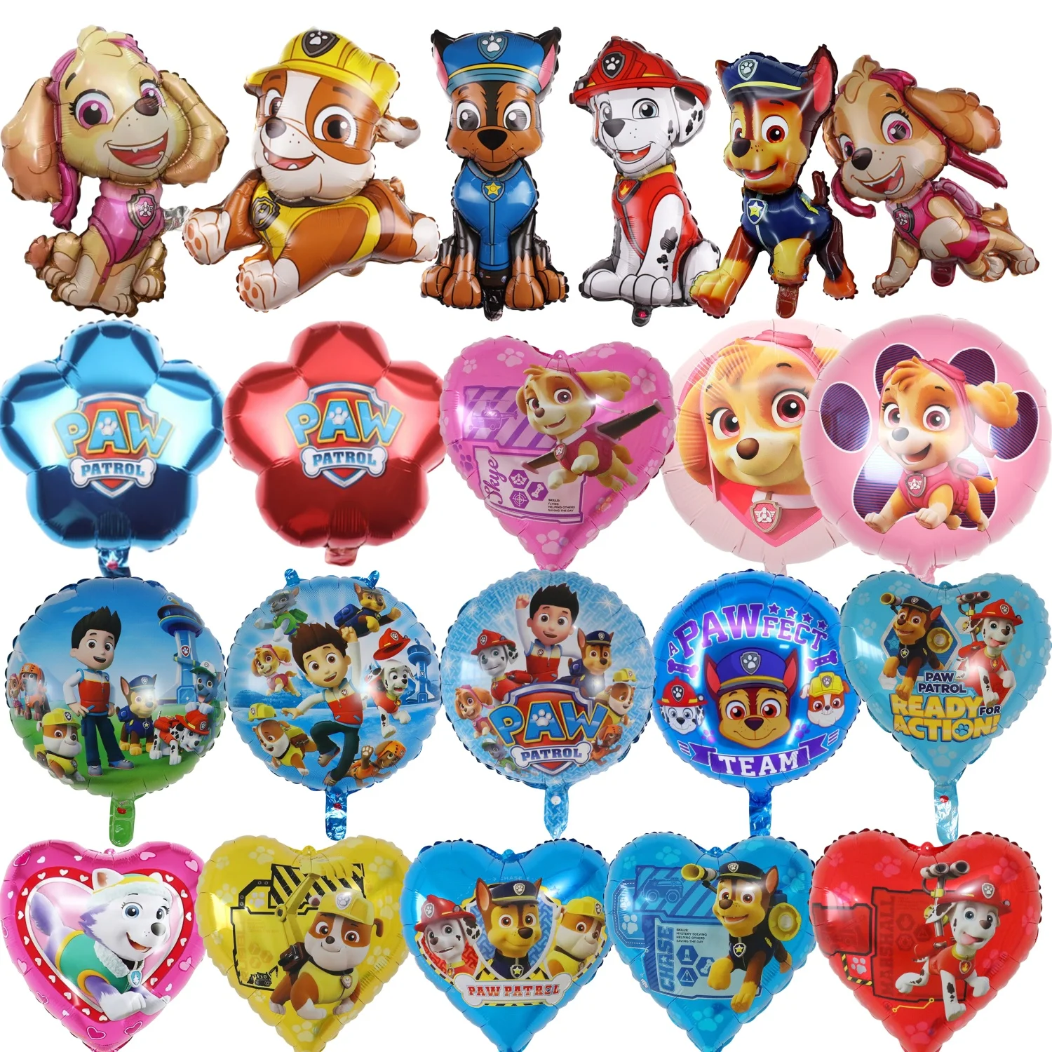 

Paw Patrol Party Balloon Cartoon Figure Birthday Decor Skye Chase Marshall Rocky Rubble Ryder Aluminum Foil Balloon Kids Gifts