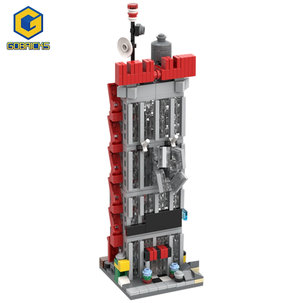 Gobricks MOC Mini Modular 76178 Daily Bugle Building Blocks Creativity Street View Architecture Bricks Toy Kids Christmas Gift