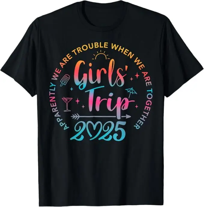 

Футболка Tie Dye для девочек, поездка на 2025 год, когда мы вместе