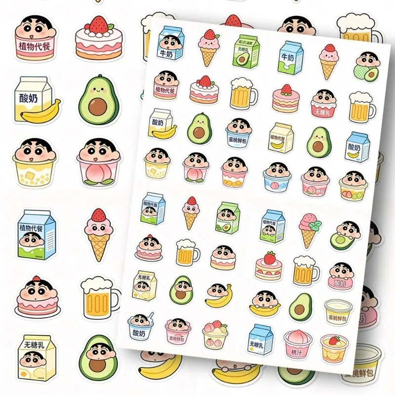 Crayon Shin-chan Nohara Shinnosuke Shiro Cartoon Cute Secondary Sticker Creative Animation Peripheral Hand Account Mini Sticker - view 4