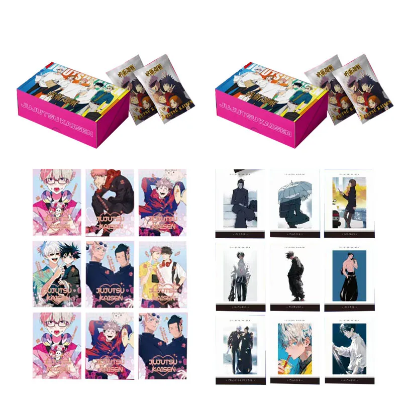Karty kolekcji Jujutsu Kaisen kolorowe Gojo Satoru Wave2 plakat handlujący grami prezentowymi dla dzieci grających w karty Anime