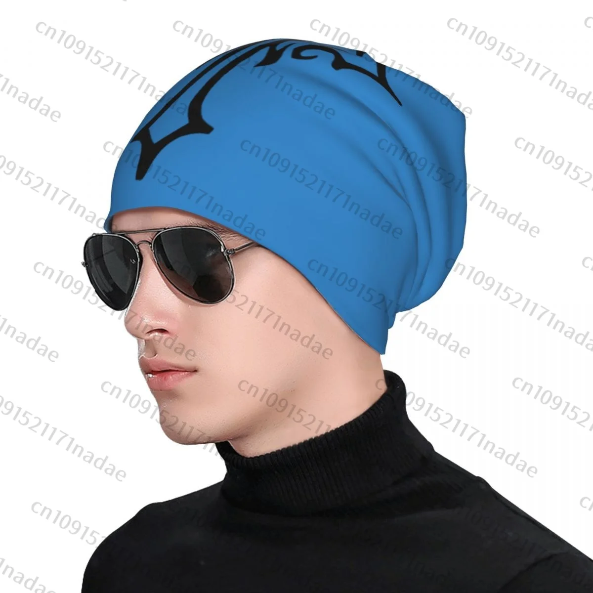 Cross Tattoo Beanies Cap Unisex Skullies Pullover Hat Soft Thin Knitted Outdoor Warm Casual Knit Bonnet