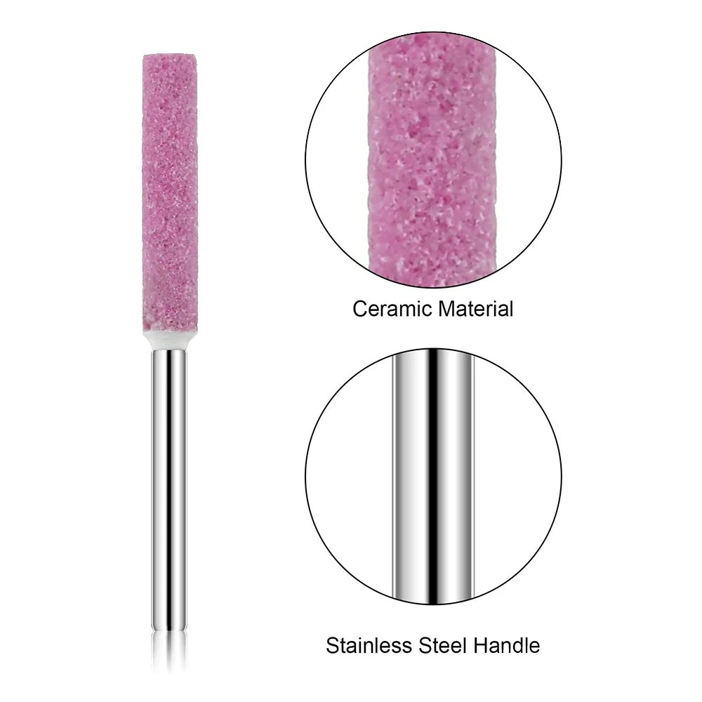 ABKO-50 Pieces Burr Grinding Stone File,Polishing Grinding Tool Grinding Bits for Chainsaw Sharpener, 3/16 Inch/ 4.8 mm