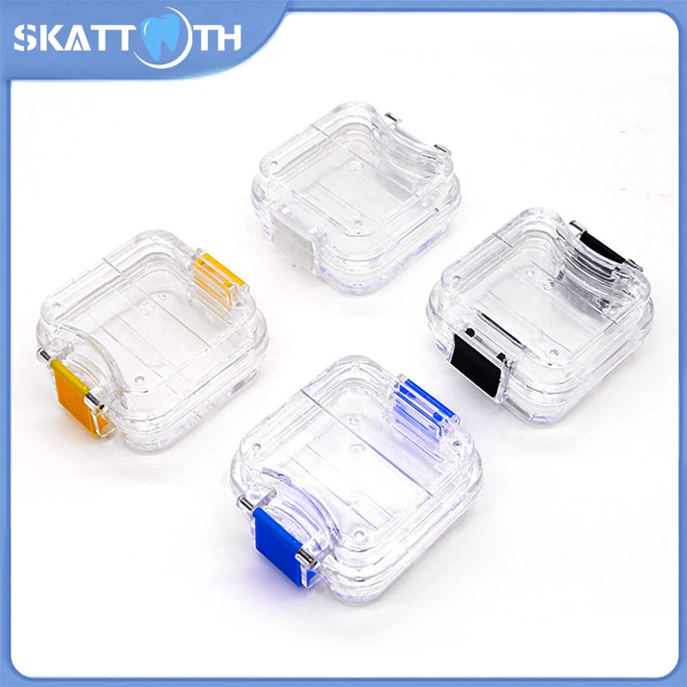 

25Pcs Denture Storage Box Small Dental Crown Box With Transparent Flexible Film Implant Plastic Denture Tooth Box Molar Case Box