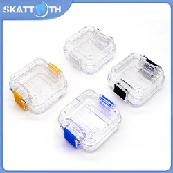25Pcs Denture Storage Box Small Dental Crown Box With Transparent Flexible Film Implant Plastic Denture Tooth Box Molar Case Box