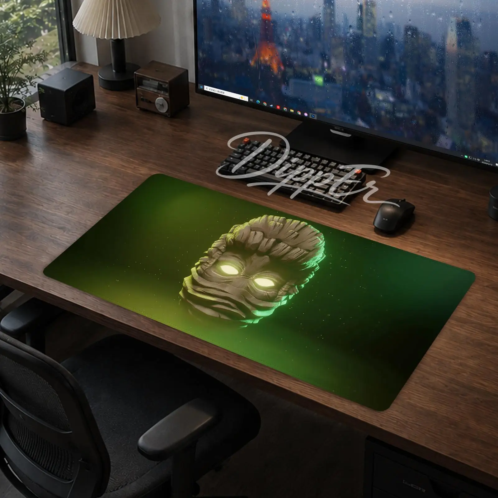 Inscryption Mauspad, Gaming-Büro-Schreibtischunterlage, rutschfestes großes Mauspad, DIY-Tastaturunterlage mit genähtem Rand und Gummibasis