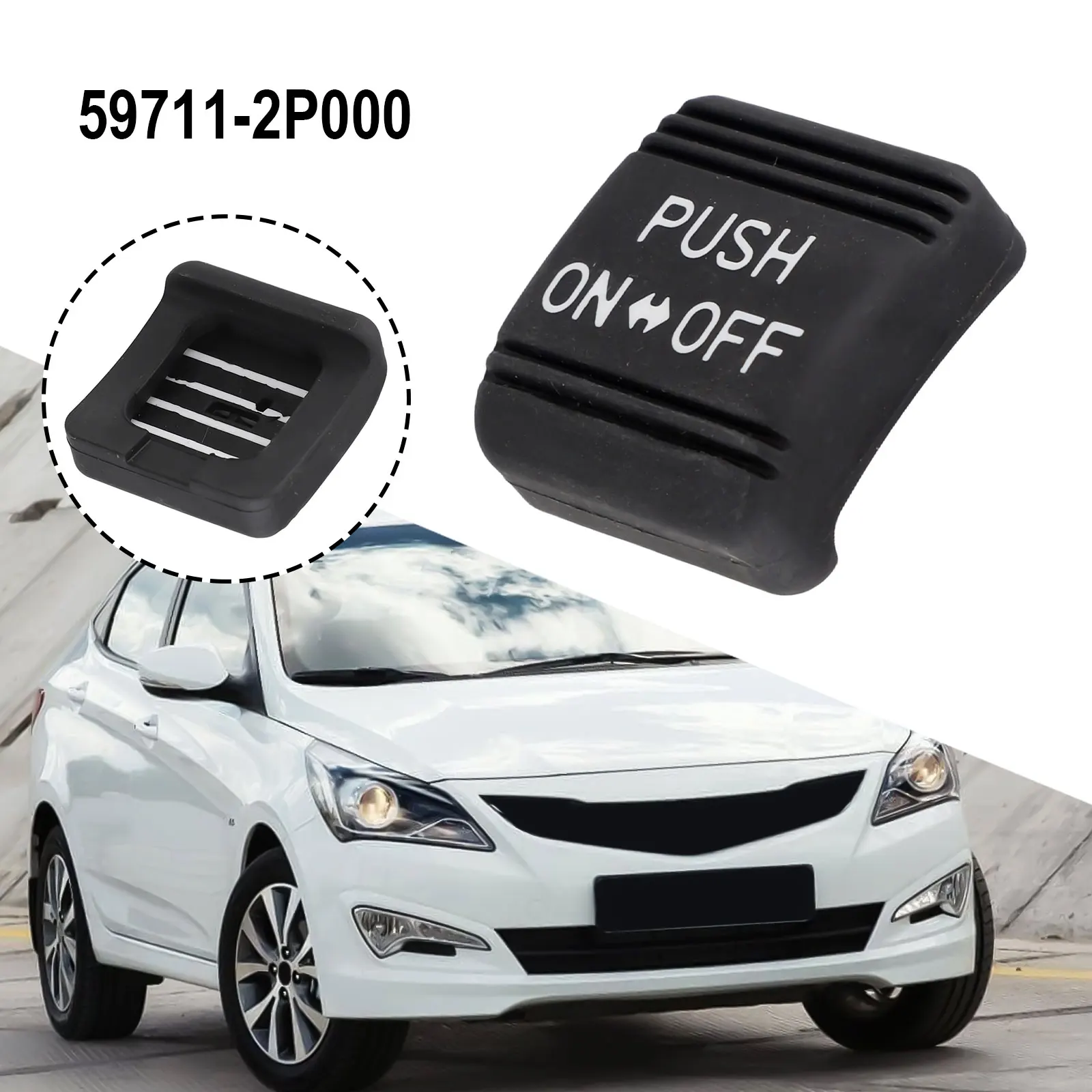 

Black Anti Skid Pad for Hyundai & For KIA Car Parking Brake Pedal Easy Replacement with 59711 2P000 Part Number